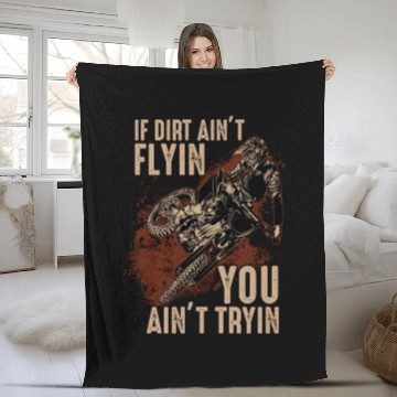Discover Dirt Bike MX Motocross Supercross Fleece Blankets
