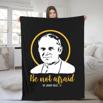 Discover Saint John Paul II JP2 Catholic Pope Religion Fleece Blankets