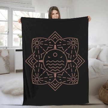 Discover Nature Mandala 2 Fleece Blankets