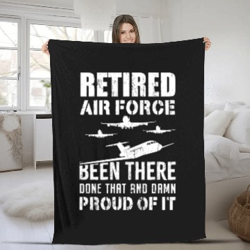Discover Retired Air Force Retirement Fleece Blankets