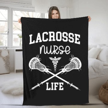 Discover Lacrosse Nurse Life - Nurse Practitioner Medical Fleece Blankets