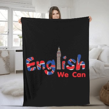 Discover english learning big ben london gift idea travel Fleece Blankets