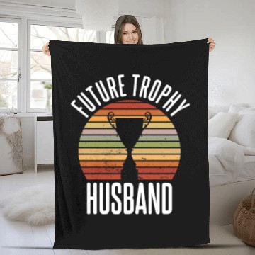 Discover Future Trophy Husband Fleece Blankets