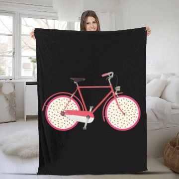 Discover Bicycle Dragon Fruit Wheels Bike Cycling Biker Fleece Blankets