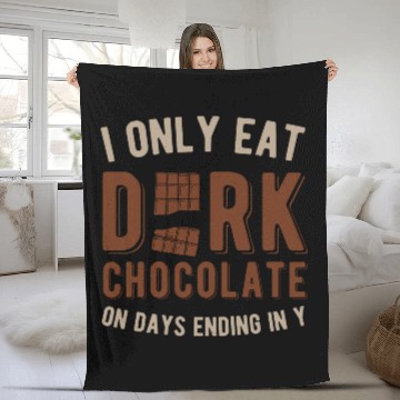 Discover Funny Dark Chocolate Fleece Blankets