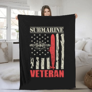 Discover US Military Submarine Gift For A Veteran Fleece Blankets