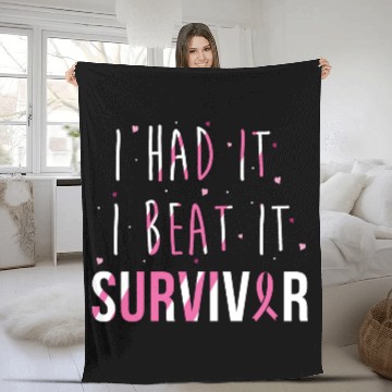 Discover Breast Cancer Survivor I Had It I Beat It Fleece Blankets