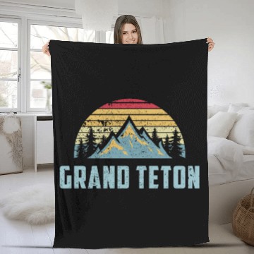 Discover Grand Teton National Park Wyoming Mountain Sweat S Fleece Blankets