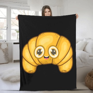 Discover Croissant Fleece Blankets
