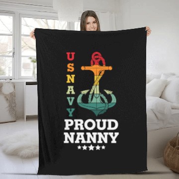 Discover Proud Son of a us navy Veteran Fleece Blankets