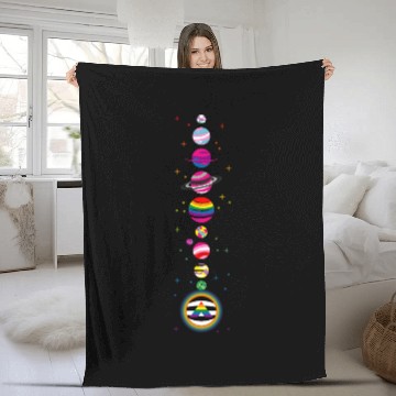 Discover Solar System LGBT Fleece Blankets