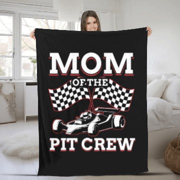 Discover Mom Of Pit Crew Race Car Racing Fleece Blankets