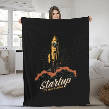 Discover Startup Fleece Blankets