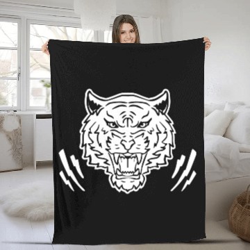 Discover Tiger wilderness Africa safari jungle Fleece Blankets