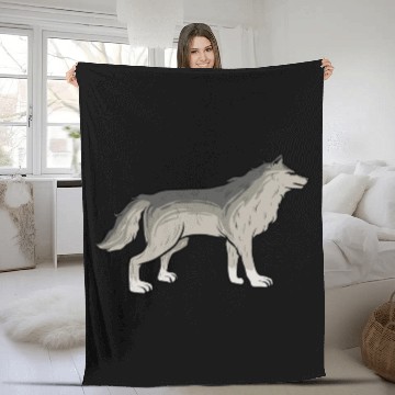 Discover Wild Alpha Lone Wolf Fleece Blankets