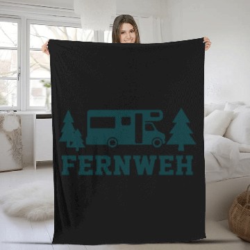 Discover Wanderlust Travel Adventure Hiking Camping Gift Fleece Blankets