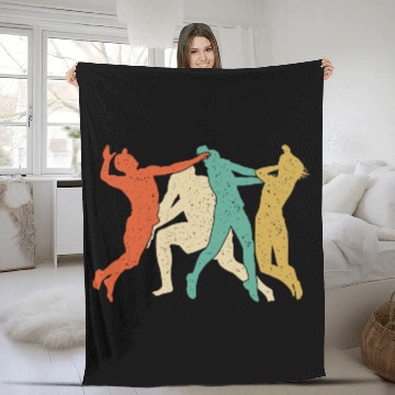 Discover Retro Volleyball Old School Vintage Sports Indoor Fleece Blankets