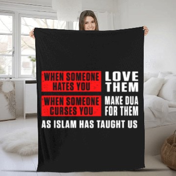 Discover Islam Religion Allah Mosque God Prayer Muslim Gift Fleece Blankets