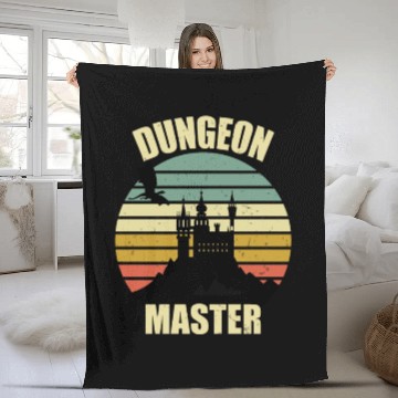Discover Dungeon Master - Bez I'm DM Smiles Retro Dragon Fleece Blankets