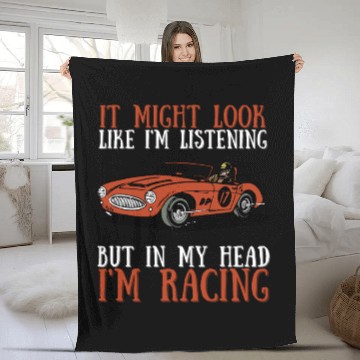 Discover Racing Race Car Driver And Muscle Car Fleece Blankets