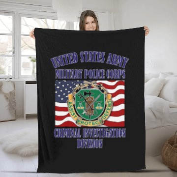 Discover U S Army Military Police Cid Back Design Fleece Blankets
