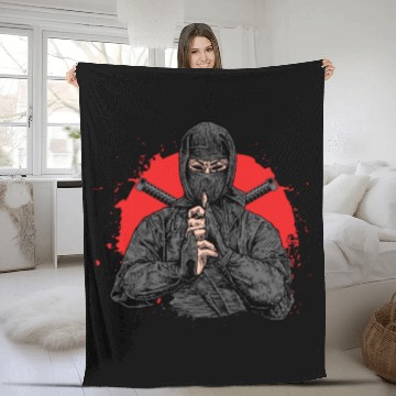 Discover Ninja Samurai Kendo Katana Japan Yakuza Shinobi Fleece Blankets