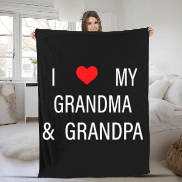 Discover I Love My Grandma and Grandpa Fleece Blankets