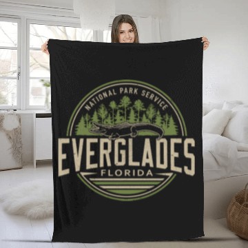 Discover Everglades National Park Florida Fleece Blankets
