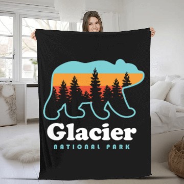 Discover Glacier National Park Fleece Blankets