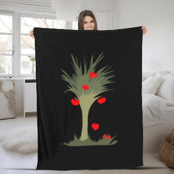 Discover Apple tree. Fleece Blankets