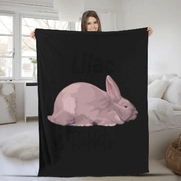 Discover Lilac rabbits Fleece Blankets