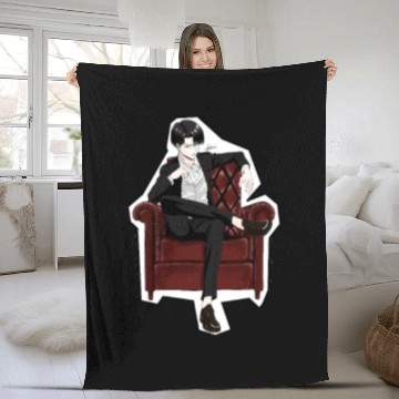 Discover levi ackerman clasic mood... Fleece Blankets