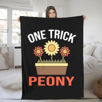 Discover One Trick Peony Fleece Blankets