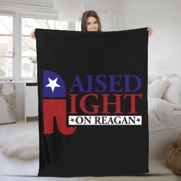 Discover Raised Right On Reagan 80'S Nostalgia Fleece Blankets