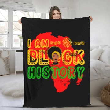 Discover Black History Melanin Queen Black Lives Racism Fleece Blankets