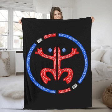 Discover Puerto Rico Coqui Frog Taino Boricua Tech Style Fleece Blankets