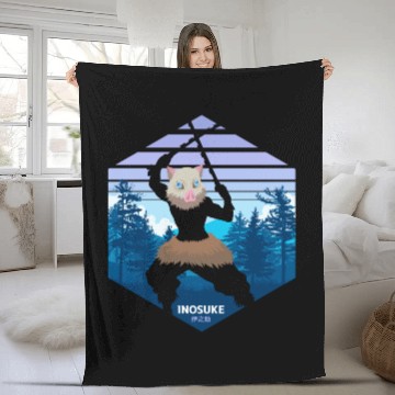 Discover Retro Inosuke Fleece Blankets