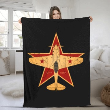 Discover CCCP Soviet Union Air Force World War II Fleece Blankets