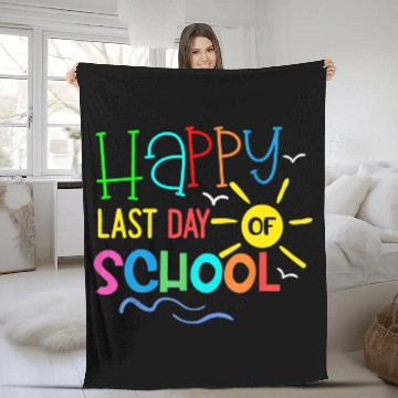 Discover Happy Last Day Of School Teacher Fleece Blankets