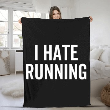 Discover I Hate Running Fleece Blankets