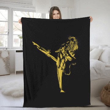 Discover Lion fighter sword Judo Karate Fleece Blankets