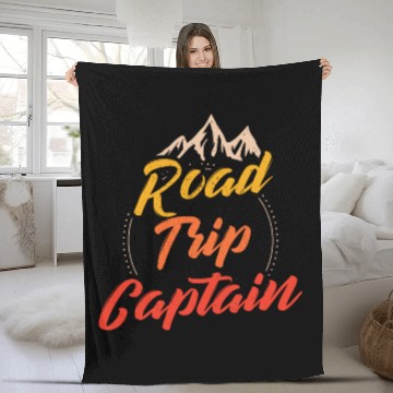 Discover Road Trip Captain Outdoor RV Camping Group Funny Fleece Blankets