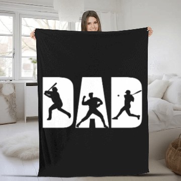 Discover Baseball Dad and Son Matching Fleece Blankets