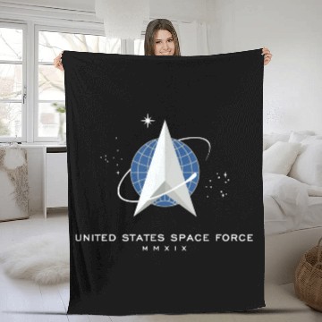 Discover UNITED STATES US SPACE FORCE USSF DELTA FLAG birth Fleece Blankets