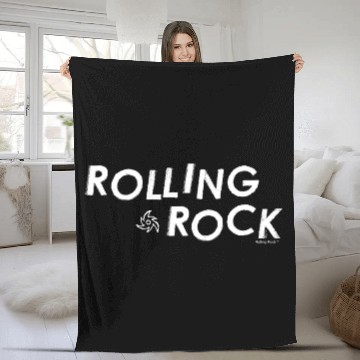 Discover Rolling Rock (Logo) Fleece Blankets
