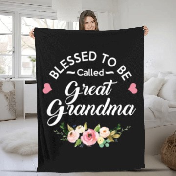 Discover Blessed To Be Called Great Grandma New Grandma bir Fleece Blankets