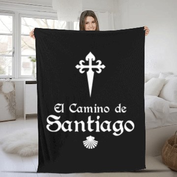 Discover El Camino De Santiago Saint James Cross Scallo Fleece Blankets
