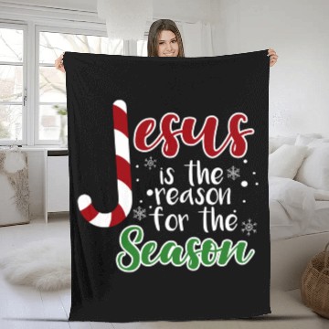 Discover Jesus Is The Reason For The Season Christmas birth Fleece Blankets