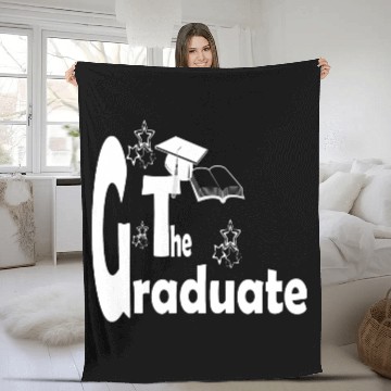 Discover The GRADUATE, Congratulations, well done. Fleece Blankets