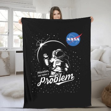 Discover Houston We Have A Problem Nasa Insignia Fleece Blankets